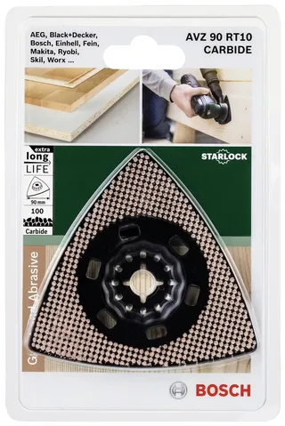 Carbide-RIFF Schleifplatte AVZ 90 RT10, 90 mm, Carbide Sanding Grit 10 von Bosch Professional – Produktbild 2 von 2