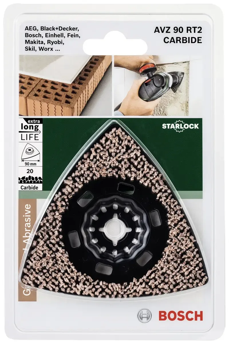 Carbide-RIFF Schleifplatte AVZ 90 RT2, 90 mm, Carbide Sanding, Grit 2 by Bosch Professional – product image 2 of 2
