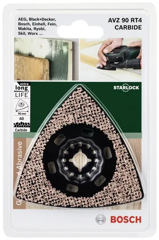 Carbide-RIFF Schleifplatte AVZ 90 RT4, 90 mm, Carbide Sanding Grit 4 by Bosch Professional – product image 2 of 2