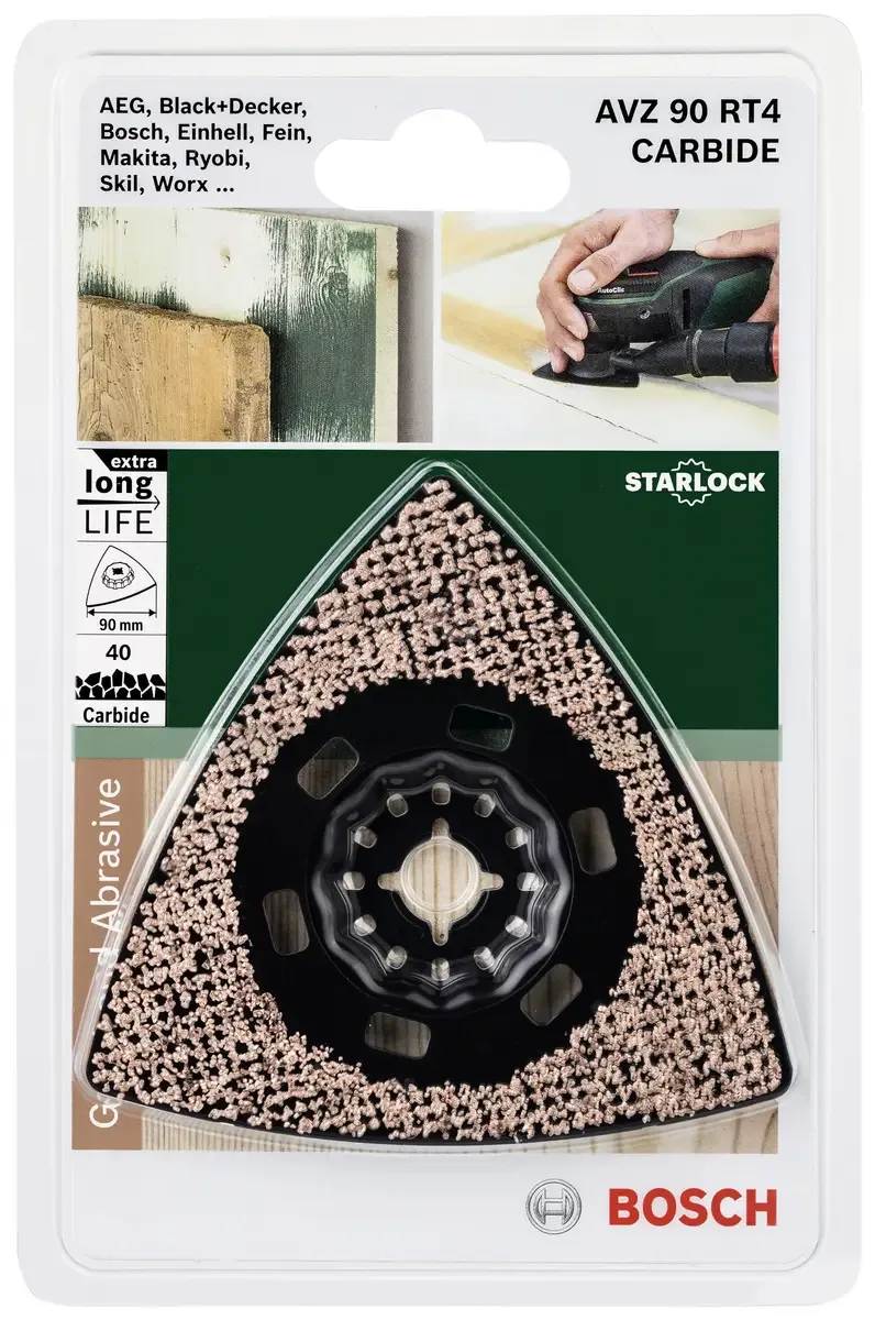 Carbide-RIFF Schleifplatte AVZ 90 RT4, 90 mm, Carbide Sanding Grit 4 by Bosch Professional – product image 2 of 2