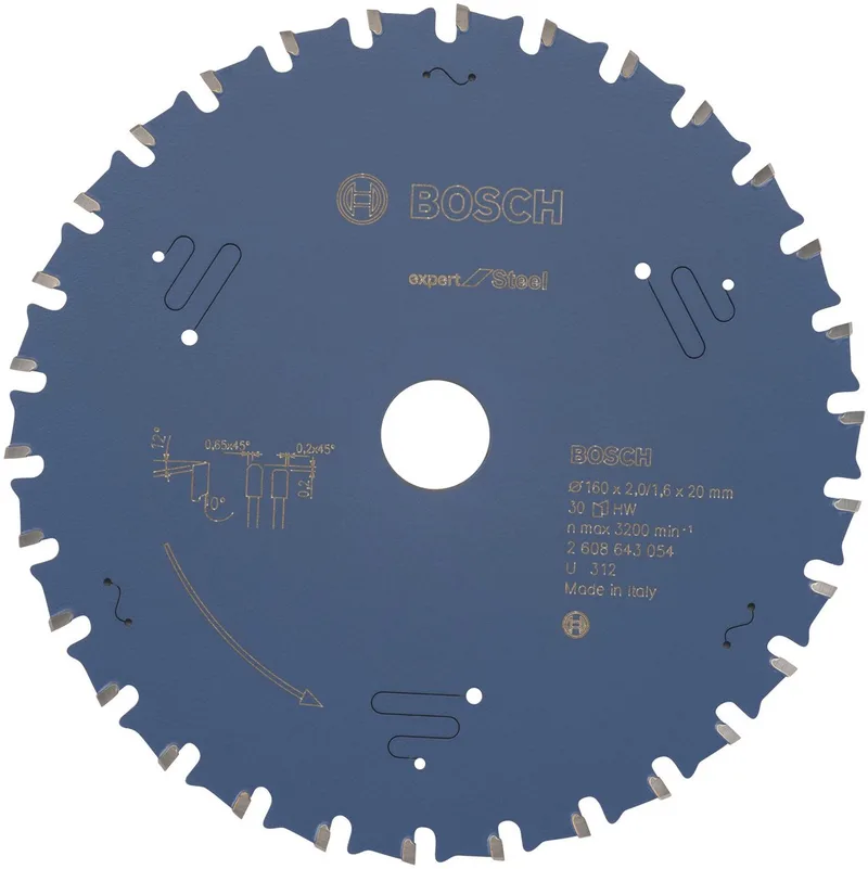 Circular saw blade Expert for Steel 160 x 20 x 2,0 mm, 30 van Bosch – productafbeelding