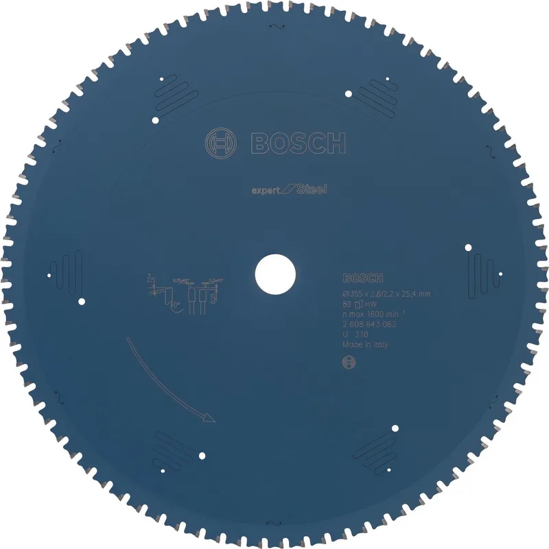 Circular saw blade Expert for Steel 355 x 25,4 x 2,2 mm, 80 by Bosch – product image 1 of 4