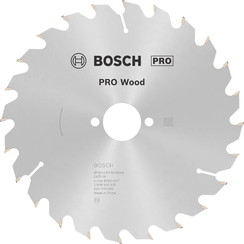 Cirkelzaagblad 190X30X2,6 - 24 tanden von Bosch Professional – Produktbild 1 von 2