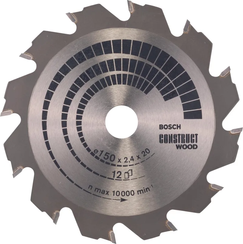 Cirkelzaagblad Construct Wood 150 x 20/16 x 2,4 mm, 12 von Bosch Professional – Produktbild