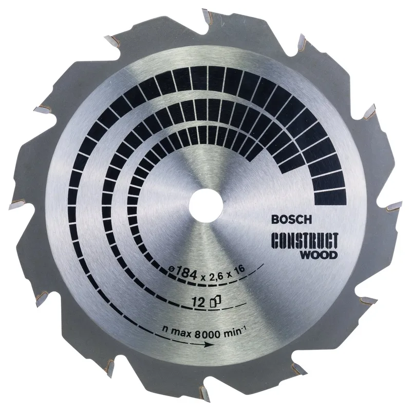 Cirkelzaagblad Construct Wood 184 x 16 x 2,6 mm, 12 by Bosch – product image