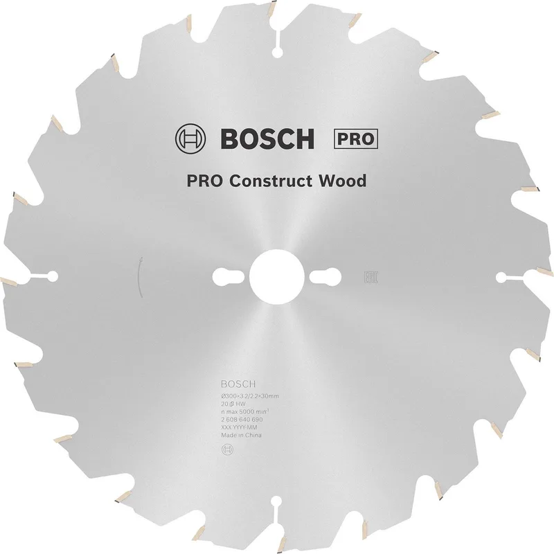 Cirkelzaagblad Construct Wood 300 x 30 x 3,2 mm, 20 by Bosch Professional – product image 1 of 2