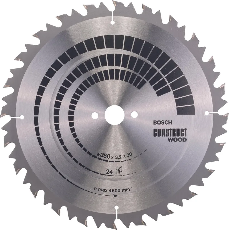 Cirkelzaagblad Construct Wood 350 x 30 x 3,2 mm, 24 van Bosch – productafbeelding 1 van 2