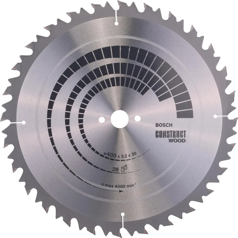 Cirkelzaagblad Construct Wood 400 x 30 x 3,2 mm, 28 van Bosch – productafbeelding 1 van 2