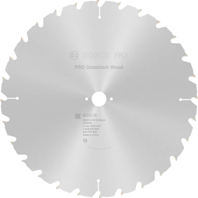 Cirkelzaagblad Construct Wood 400 x 30 x 3,5 mm, 28 von Bosch Professional – Produktbild 1 von 2