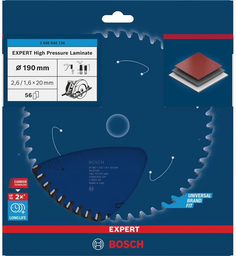 Cirkelzaagblad expert for Wood 184x16x2.6/1.6x40 T de Bosch Professional – image du produit