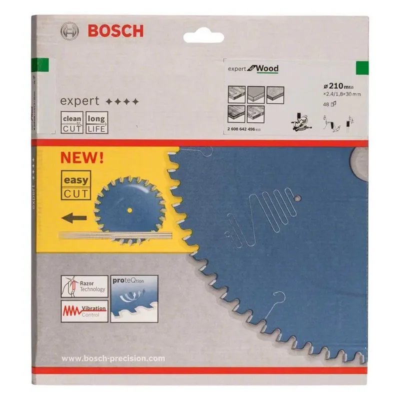 Cirkelzaagblad Expert for Wood 210 x 30 x 2,4 mm, 48 de Bosch Professional – image du produit 2 sur 4
