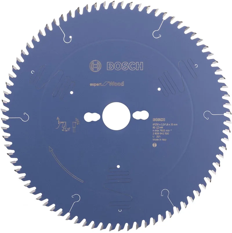 Cirkelzaagblad Expert for Wood - 250 x 30 x 2,5 mm - 80 tanden de Bosch Professional – image du produit
