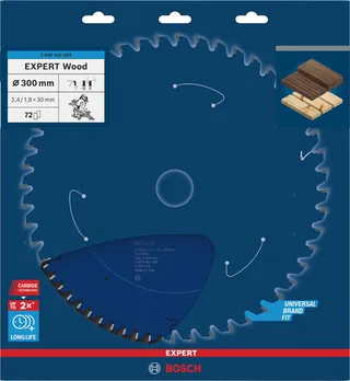 Cirkelzaagblad Expert for Wood 300 x 30 x 2,4 mm, 72 de Bosch Professional – image du produit 1 sur 4