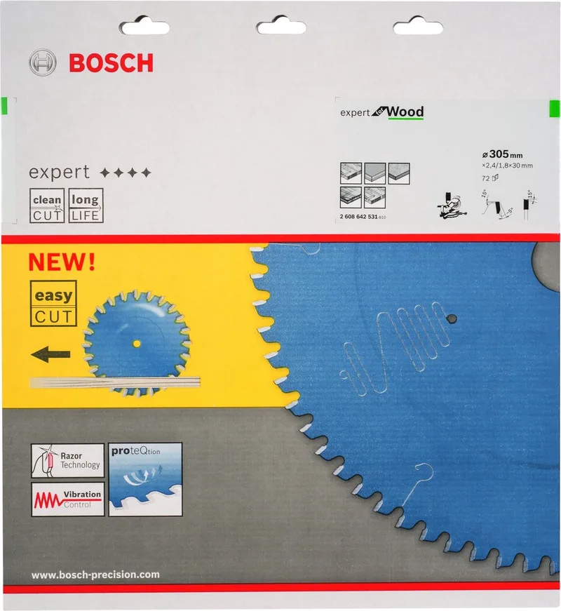 Cirkelzaagblad Expert for Wood 305 x 30 x 2,4 mm, 72 by Bosch Professional – product image