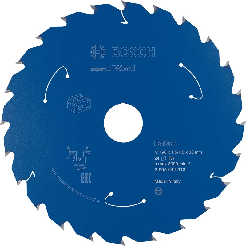 Cirkelzaagblad Expert for Wood voor Accu-handcirkelzagen 190 x 1,5 x 30 mm 24 - 2608644513 de Bosch Professional – image du produit