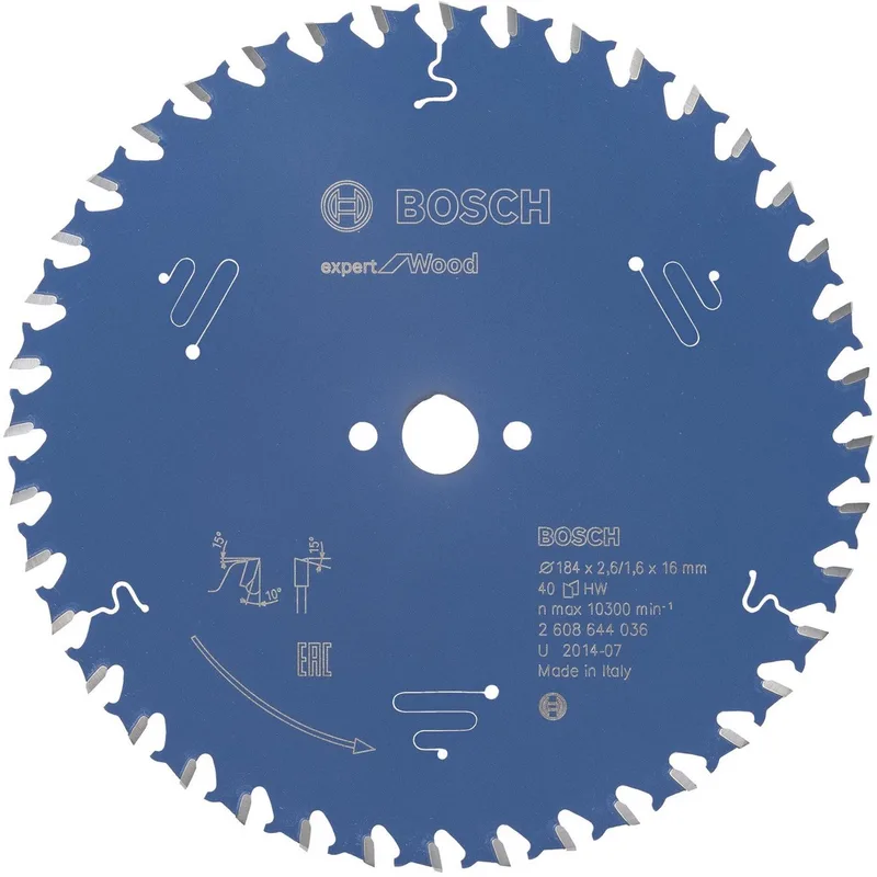 cirkelzaagblad Expert for Woodl 184x16x2.6 MM, T40 de Bosch Professional – image du produit