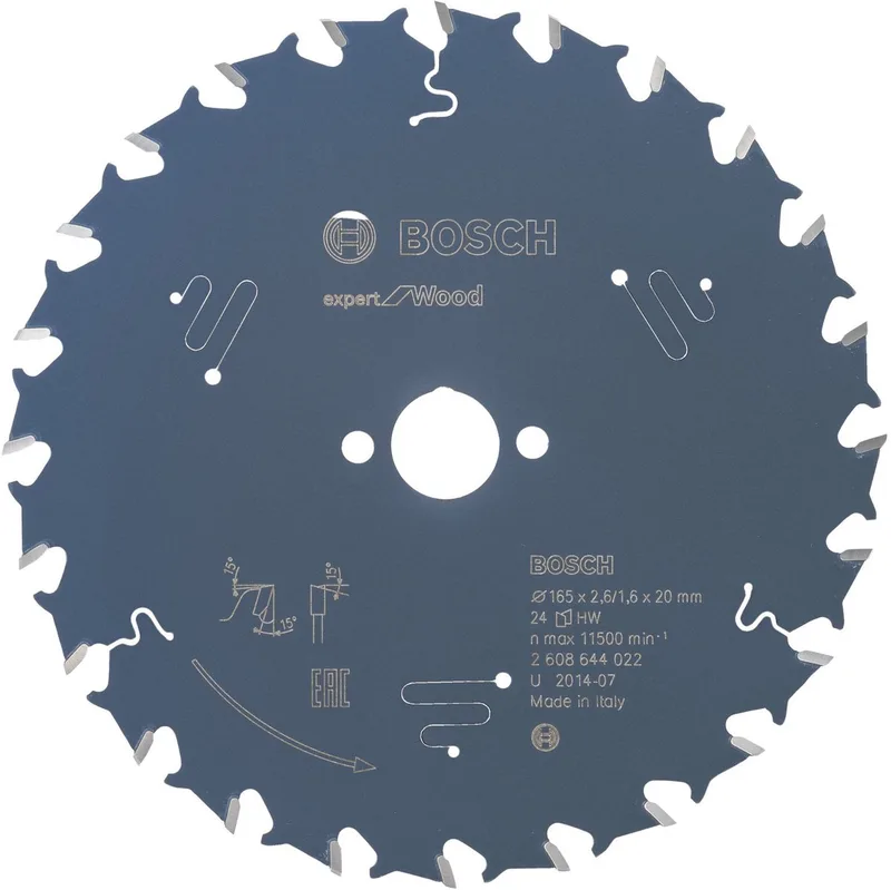 cirkelzaagblad - Expert wood - 165 x 20 x 2,6 mm - T24 - 2608644022 de Bosch Professional – image du produit