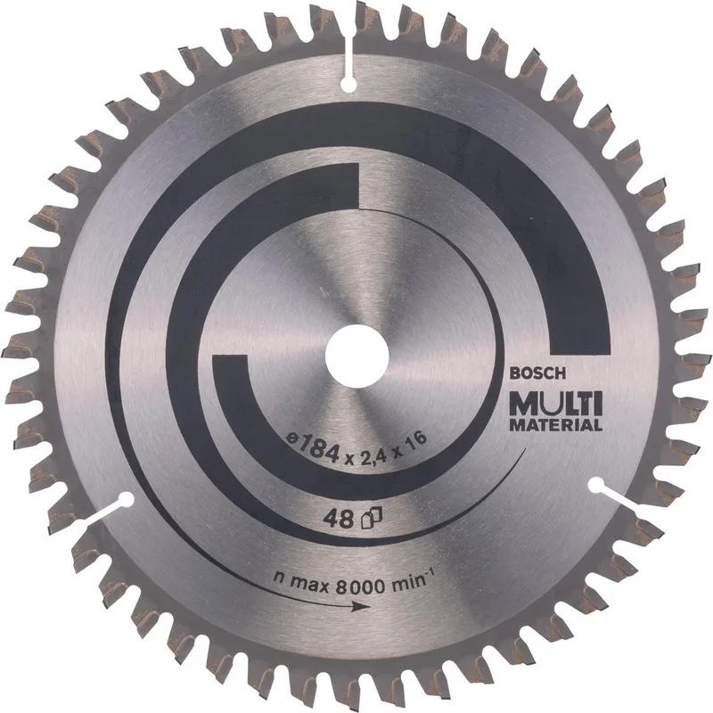 Cirkelzaagblad Multi Material 184 x 16 x 2,4 mm, 48 by Bosch – product image 1 of 2