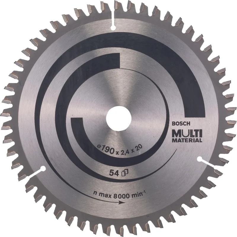 Cirkelzaagblad Multi Material 190 x 20/16 x 2,4 mm, 54 by Bosch – product image 1 of 2