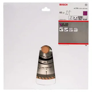 Cirkelzaagblad Multi Material 216 x 30 x 2,5 mm - 60 tanden by Bosch Professional – product image 2 of 2