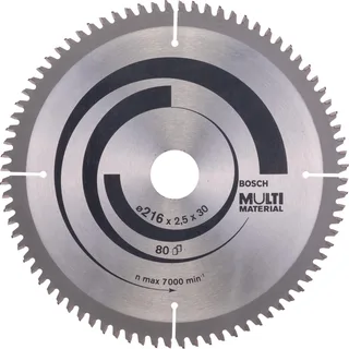 Cirkelzaagblad Multi Material - 216 x 30 x 2,5 mm - 80 tanden by Bosch Professional – product image 1 of 4