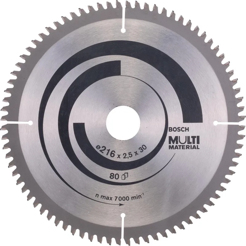 Cirkelzaagblad Multi Material - 216 x 30 x 2,5 mm - 80 tanden by Bosch Professional – product image 1 of 4