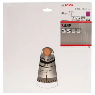 Cirkelzaagblad Multi Material - 216 x 30 x 2,5 mm - 80 tanden by Bosch Professional – product image 2 of 4