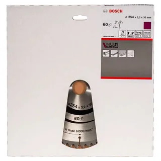 Cirkelzaagblad Multi Material 254 x 30 x 3,2 mm, 60 van Bosch – productafbeelding 2 van 2