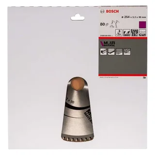 Accesorios Lame De Scie Circulaire Multi-matériaux 254x3.2/2.5x30d 80tr-f de Bosch Professional – image du produit 2 sur 2