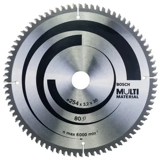 Accesorios Lame De Scie Circulaire Multi-matériaux 254x3.2/2.5x30d 80tr-f de Bosch Professional – image du produit 1 sur 2