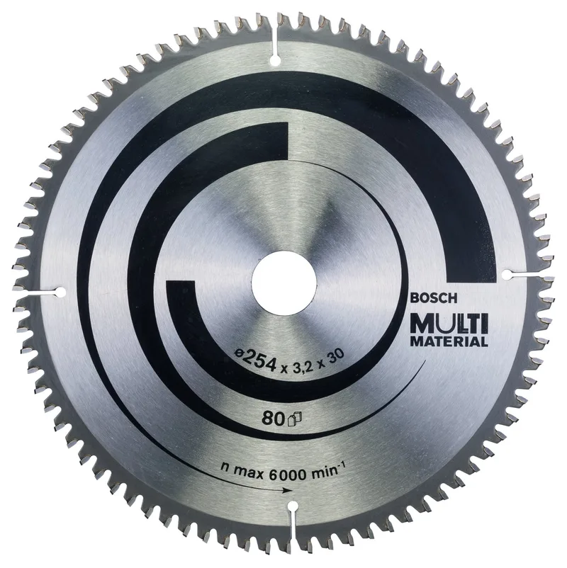 Accesorios Lame De Scie Circulaire Multi-matériaux 254x3.2/2.5x30d 80tr-f de Bosch Professional – image du produit 1 sur 2
