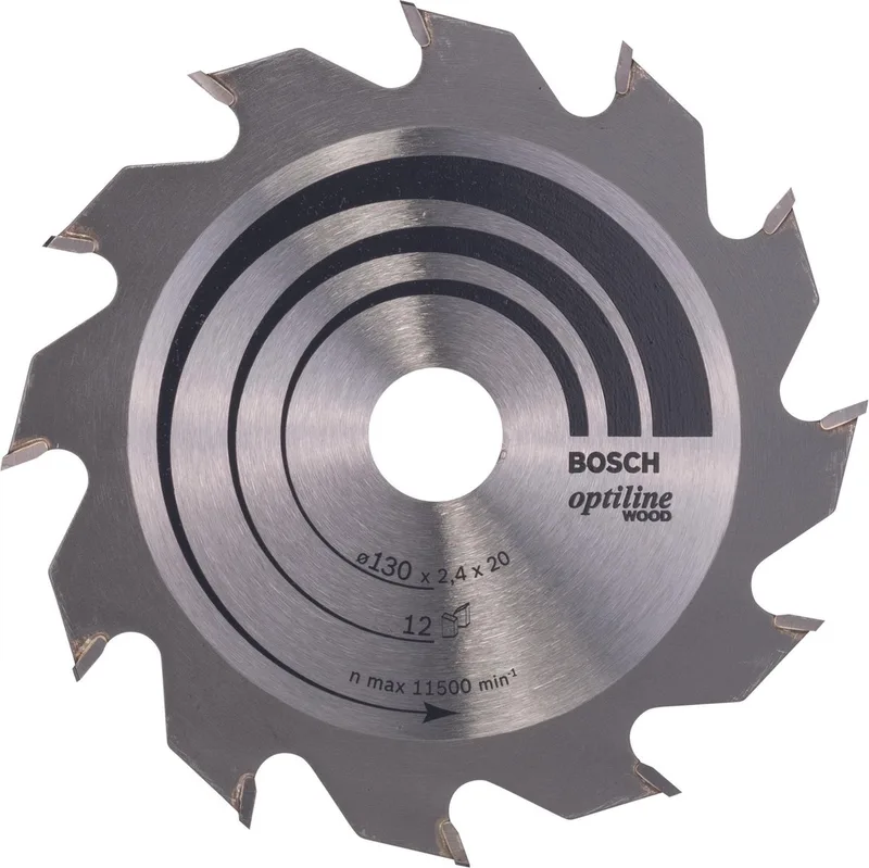 Cirkelzaagblad Optiline Wood 130 x 20/16 x 2,4 mm, 12 de Bosch Professional – image du produit