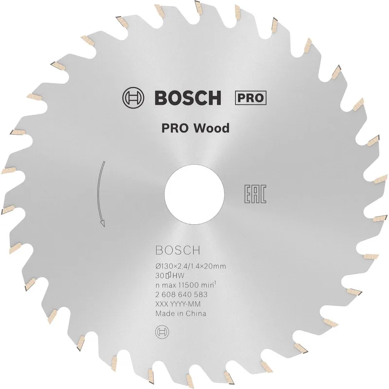 Cirkelzaagblad Optiline Wood 130 x 20/16 x 2,4 mm, 30 de Bosch Professional – image du produit 1 sur 2