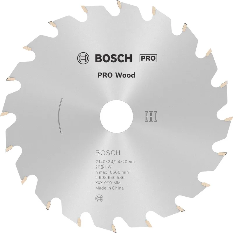 Cirkelzaagblad Optiline Wood - 140 x 20/12,7 x 2,4 mm - 20 tanden de Bosch Professional – image du produit