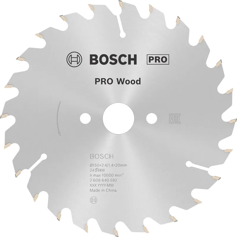 Cirkelzaagblad Optiline Wood 150 x 20/16 x 2,4 mm, 24 de Bosch Professional – image du produit 1 sur 2