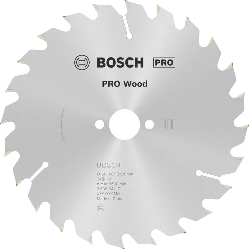 Cirkelzaagblad Optiline Wood 160 x 20/16 x 1,8 mm, 24 de Bosch Professional – image du produit 1 sur 2