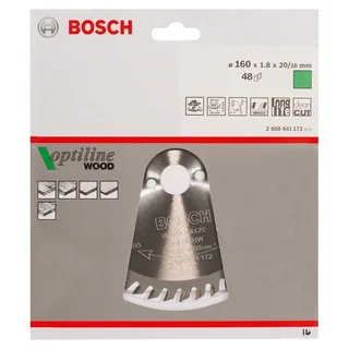 Cirkelzaagblad Optiline Wood 160 x 20/16 x 1,8 mm - 48 tanden von Bosch Professional – Produktbild 2 von 2