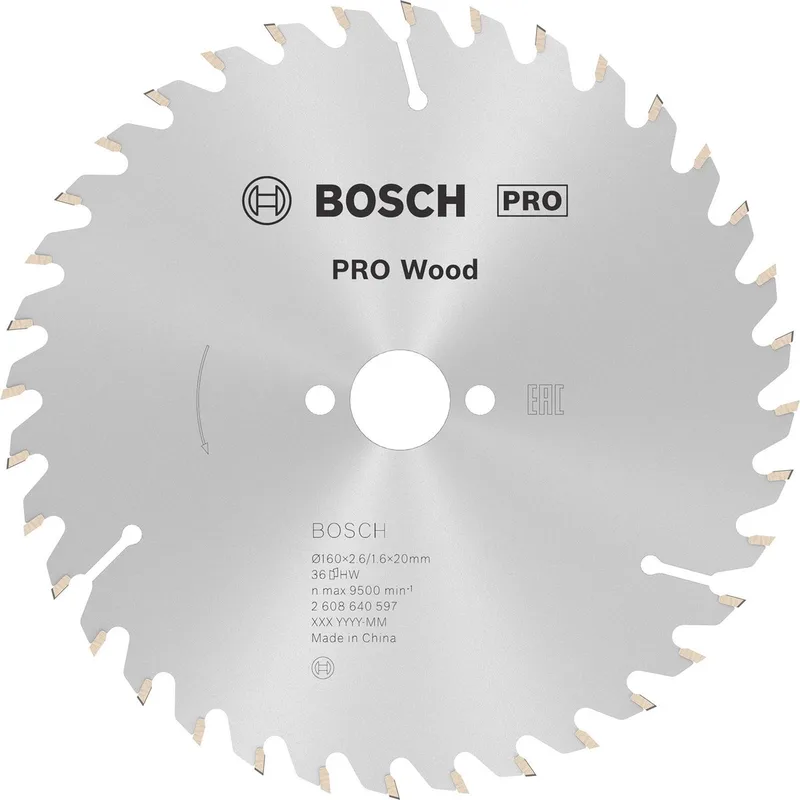 Cirkelzaagblad Optiline Wood 160 x 20/16 x 2,6 mm - 36 tanden de Bosch Professional – image du produit 1 sur 2
