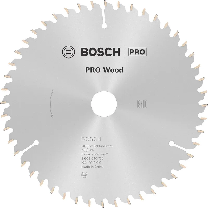 Cirkelzaagblad Optiline Wood - 160 x 20/16 x 2,6 mm - 48 tanden de Bosch Professional – image du produit