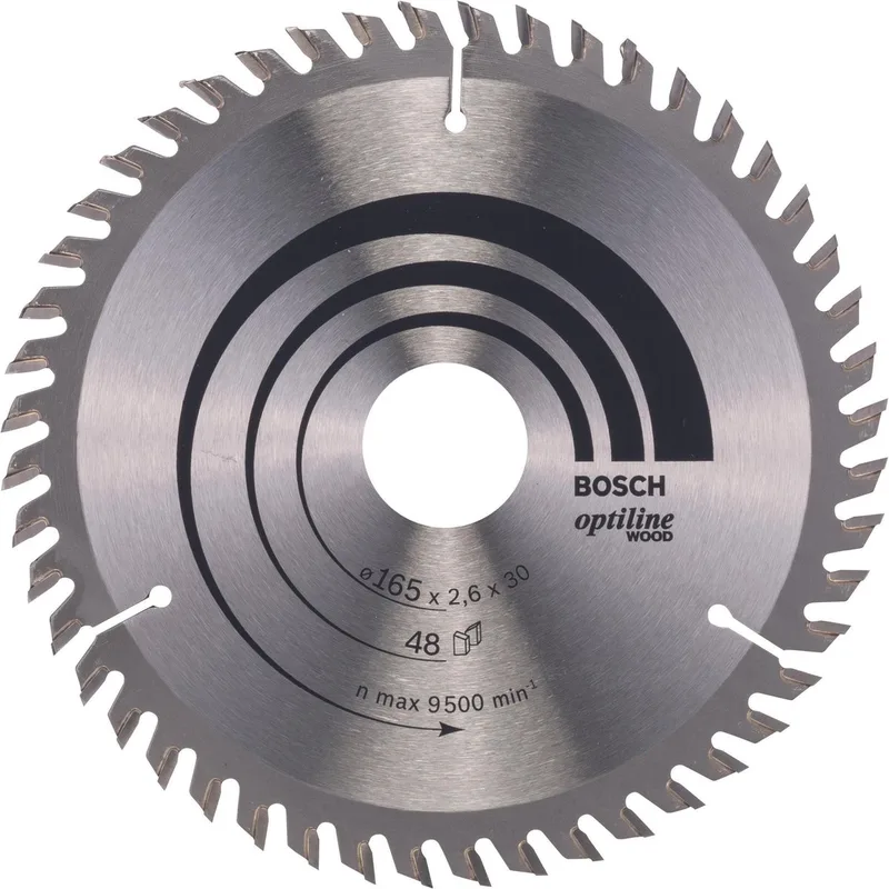 Cirkelzaagblad Optiline Wood 165 x 30/20 x 2,6 mm, 48 by Bosch Professional – product image 1 of 2