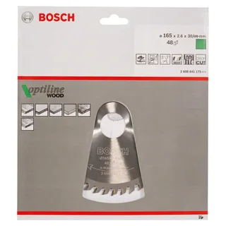 Cirkelzaagblad Optiline Wood 165 x 30/20 x 2,6 mm, 48 by Bosch Professional – product image 2 of 2