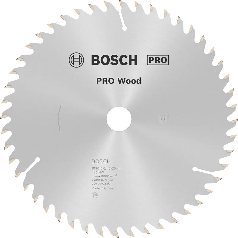 Cirkelzaagblad Optiline Wood - 190 x 20/16 x 2,6 mm - 48 tanden de Bosch Professional – image du produit 1 sur 2