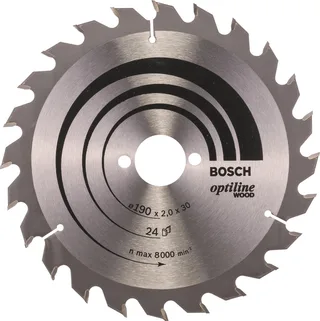 Cirkelzaagblad Optiline Wood 190 x 30 x 2,0 mm, 24 by Bosch Professional – product image 1 of 2