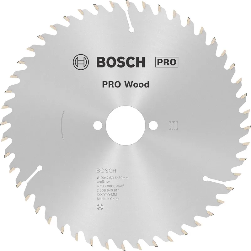 Cirkelzaagblad Optiline Wood 190 x 30 x 2,6 mm - 48 tanden de Bosch Professional – image du produit 1 sur 5