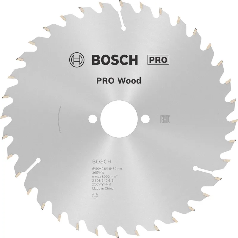 Cirkelzaagblad Optiline Wood - 190x30x2,6 - 36 tanden van Bosch – productafbeelding 1 van 2