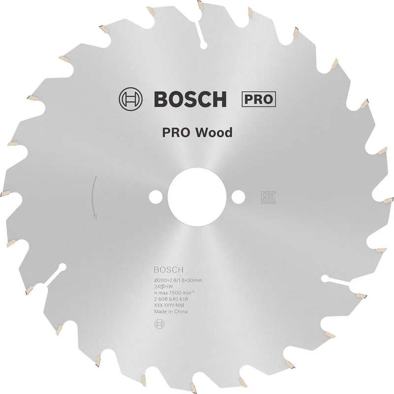 Cirkelzaagblad Optiline Wood 200 x 30 x 2,8 mm, 24 von Bosch Professional – Produktbild 1 von 2
