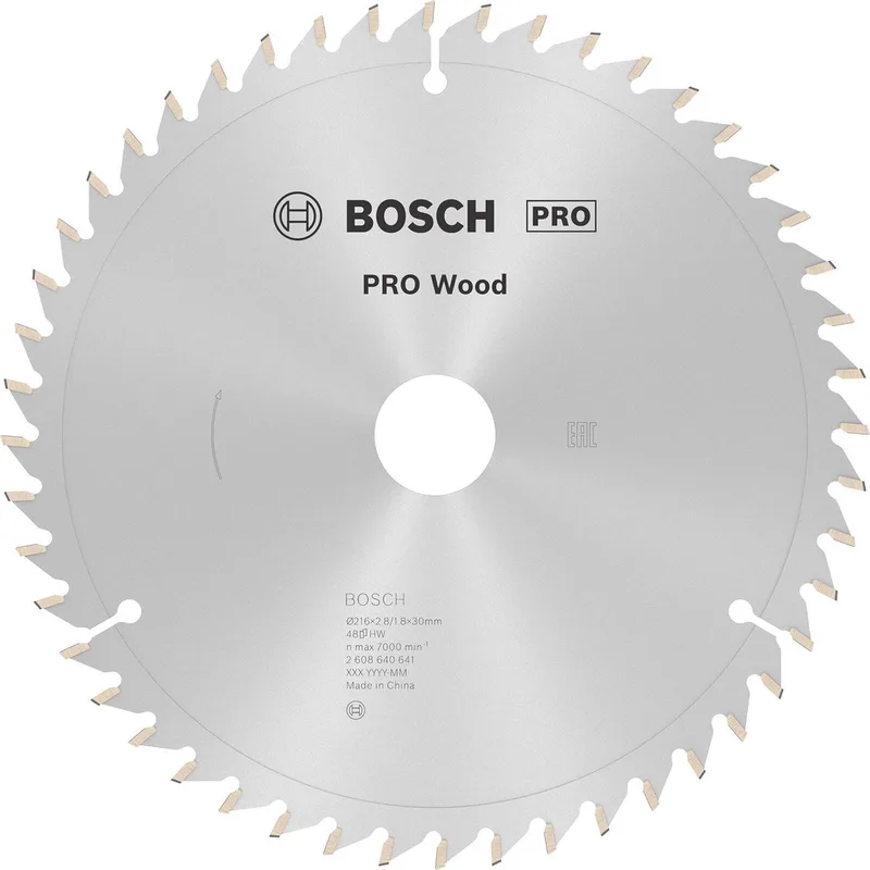 Cirkelzaagblad Optiline Wood 216 x 30 x 2,8 mm - 48 tanden de Bosch Professional – image du produit
