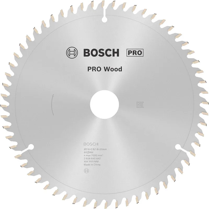 Cirkelzaagblad Optiline Wood 216 x 30 x 2,8 mm, 60 by Bosch Professional – product image 1 of 2