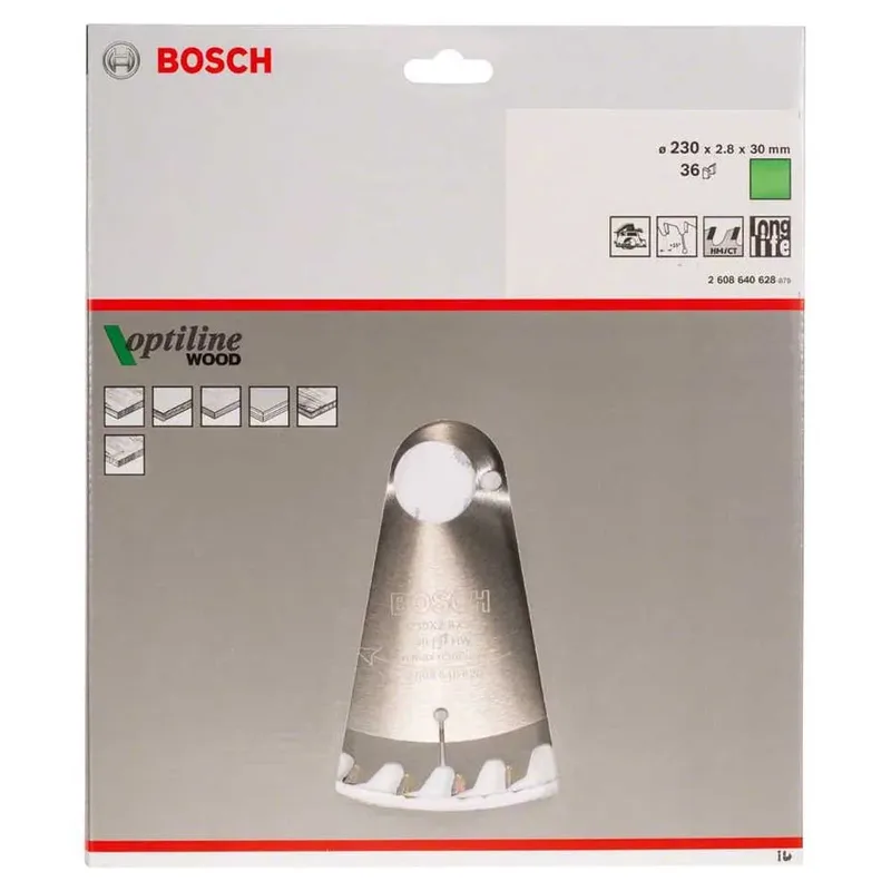 Cirkelzaagblad Optiline Wood 230 x 30 x 2,8 mm, 36 by Bosch Professional – product image 2 of 2