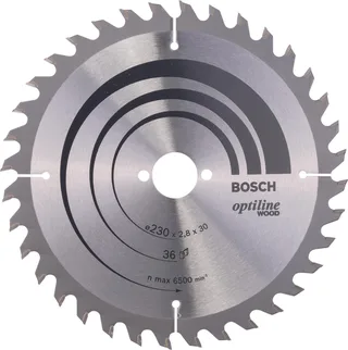Cirkelzaagblad Optiline Wood 230 x 30 x 2,8 mm, 36 by Bosch Professional – product image 1 of 2